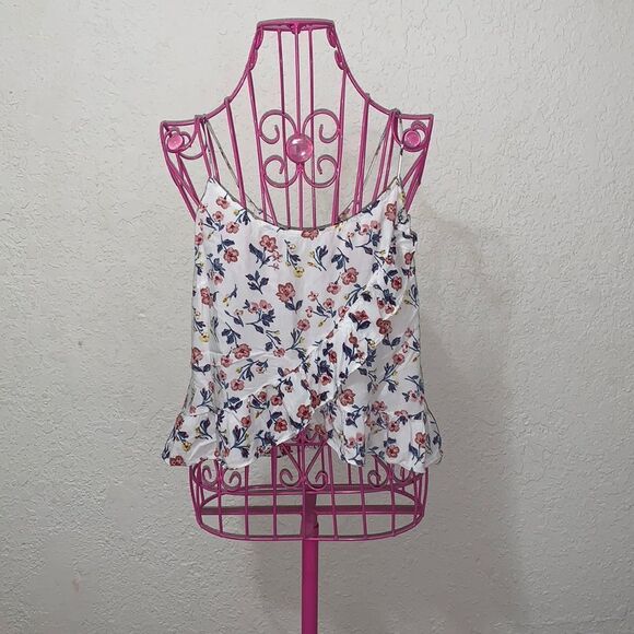 White floral print crop top - Picture 5 of 16